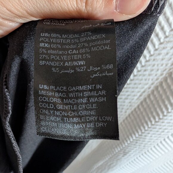 White House Black Market Sandwashed SL Jersey Romper Washed Black Medium - Picture 11 of 11